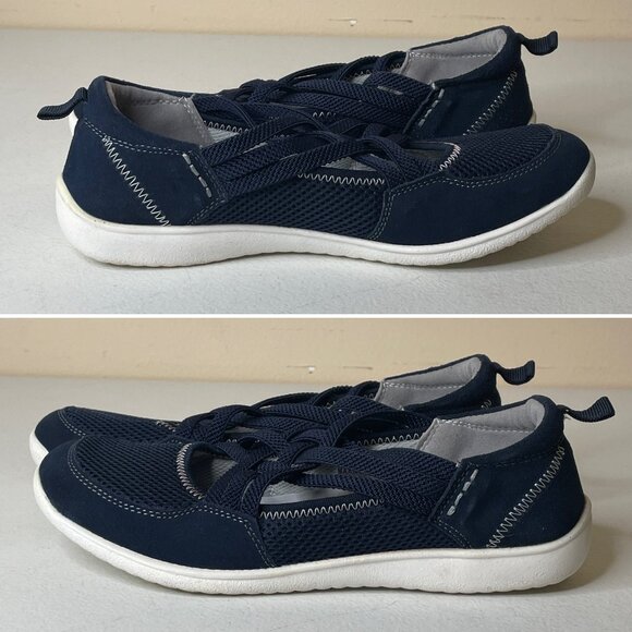 Spring Step Women’s Marilena Slip-on Shoes Navy Mesh Suede Size 39 US 8.5 - Picture 2 of 16